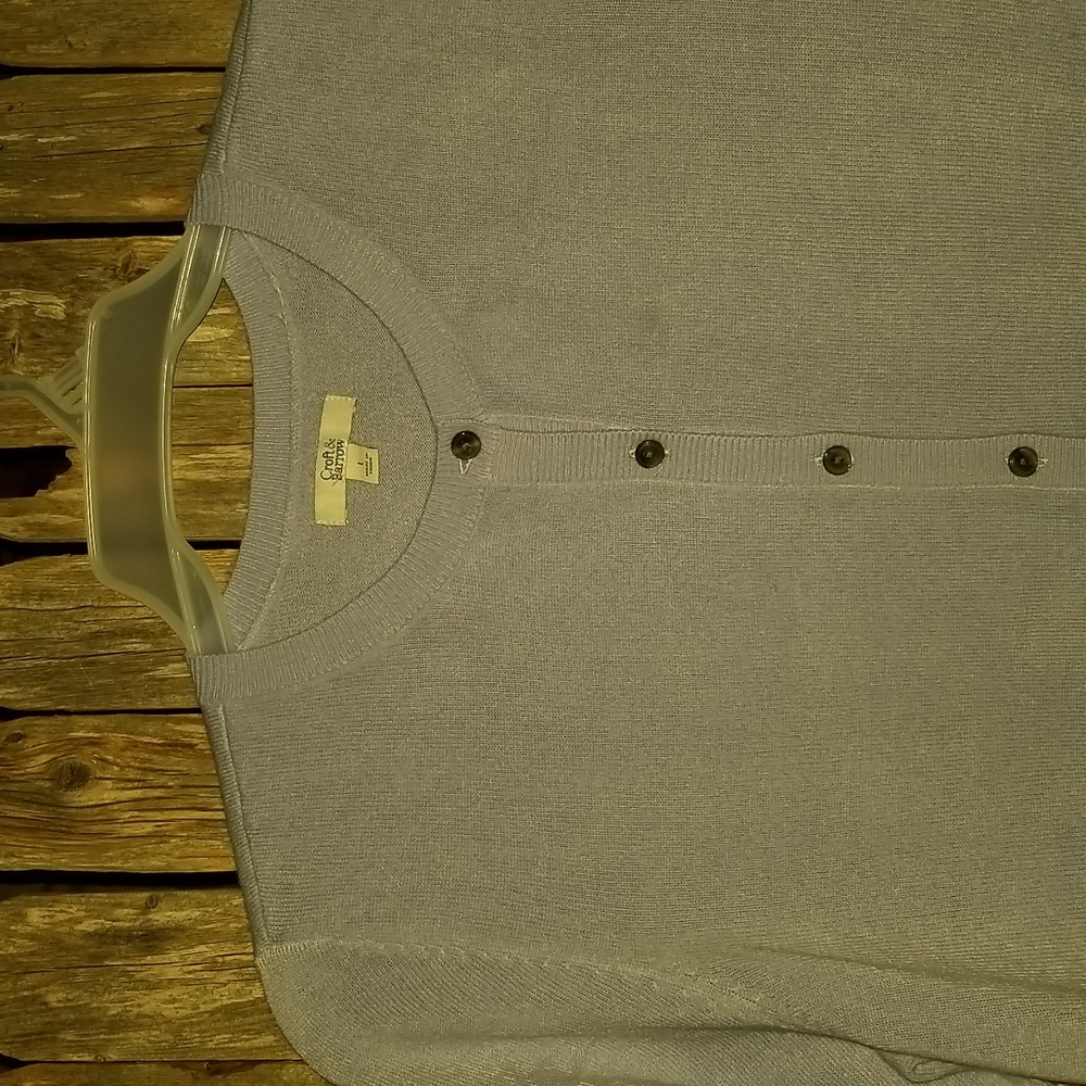 SOFT LAVENDER LARGE CROFT & BARROW CARDIGAN SWEATER NWT - Picture 3 of 14